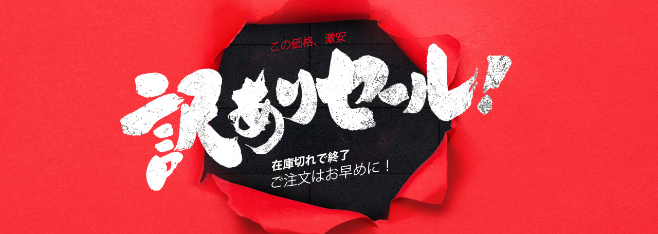 訳ありセール！在庫切れで終了